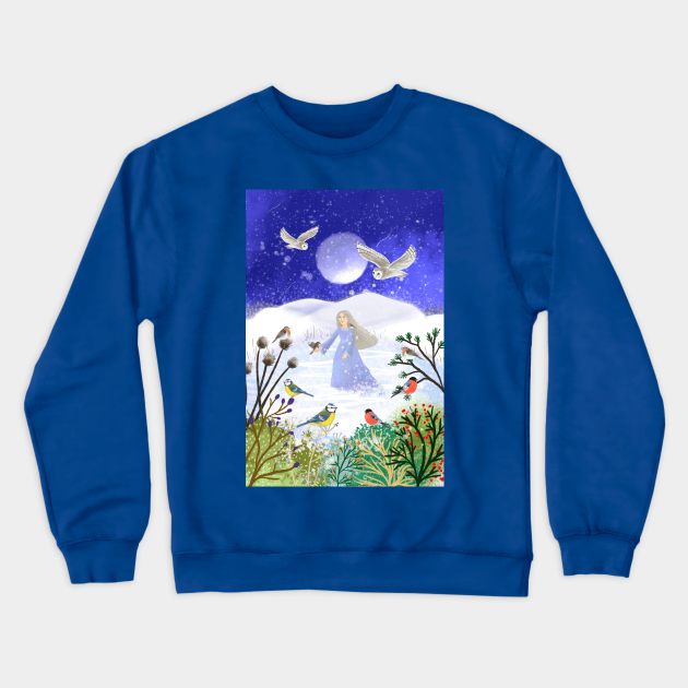 winter birds Crewneck Sweatshirt by Salty Siren Studios